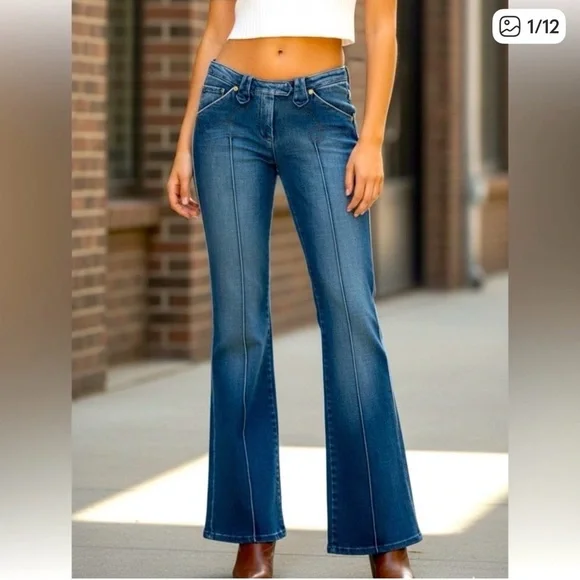 Roberto Cavalli Blue Flare & Wide Leg Jeans - Picture 13 of 13